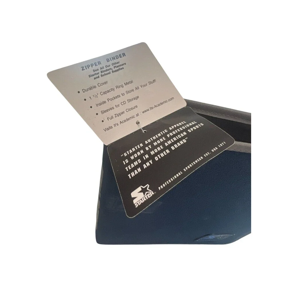 NEW Vintage 90s Starter Suede CD Binder Cowboy Blue